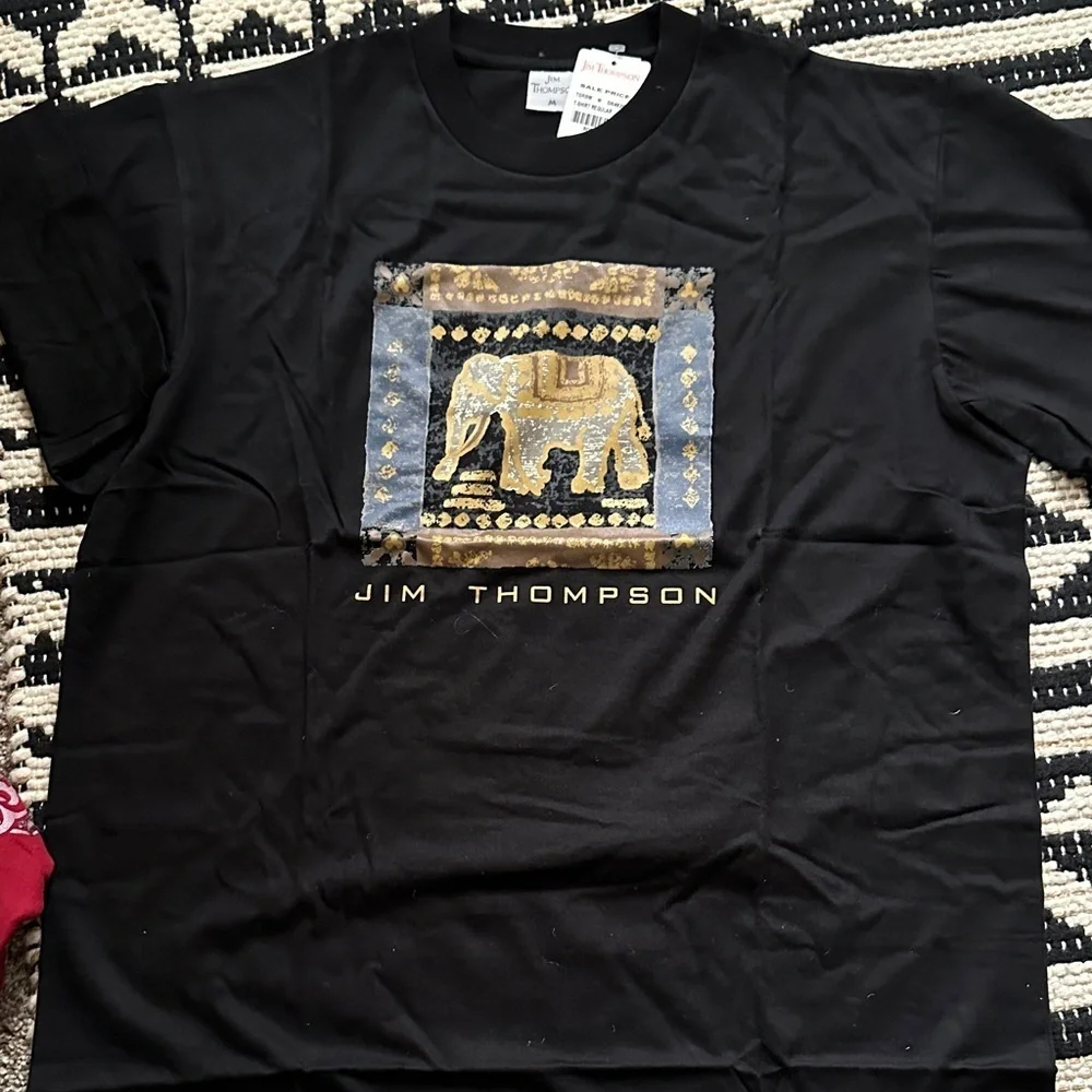 NWT vintage Jim Thomas Royal Elephant Cotton T-Shirt